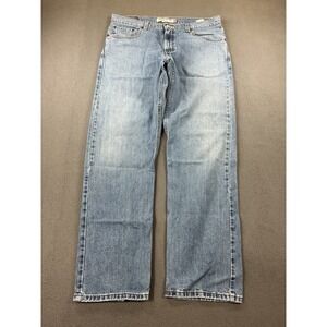Levis 505 Jeans Mens 36x31 Medium Wash Blue Regular Fit Straight Leg Denim